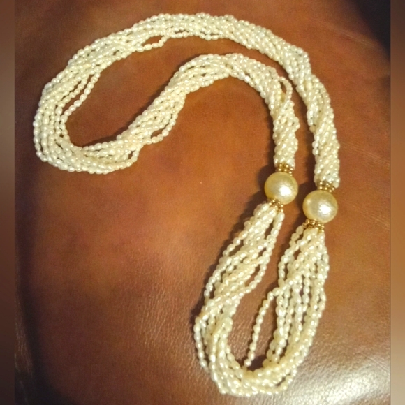 Vintage Multi strand freshwater pearl necklace - Picture 1 of 3